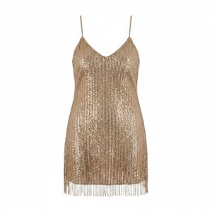 Torrid Gold Fringe Sequin Mini Dress, Size 1X