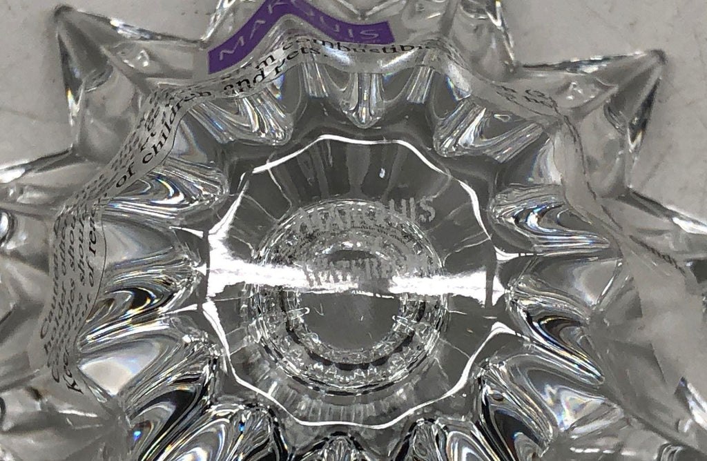 Marquis by Waterford Starburst Lotus Candle Holder Set 2 Piece Clear Crystal