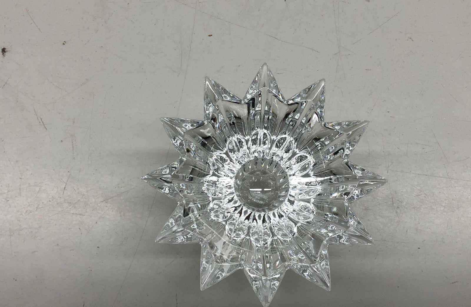 Marquis by Waterford Starburst Lotus Candle Holder Set 2 Piece Clear Crystal