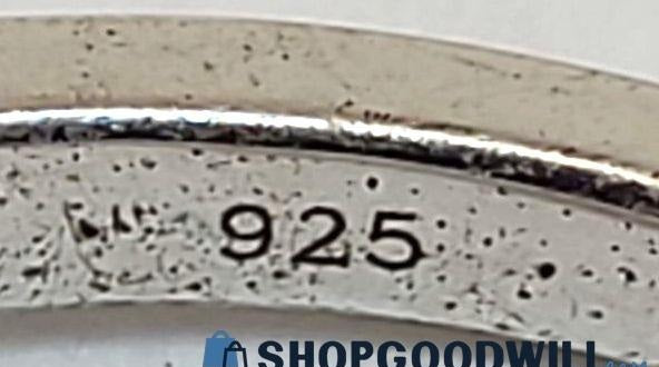 Sterling Silver Black Solitaire Moissanite Ring, Sz. 8, 2.2 Grams
