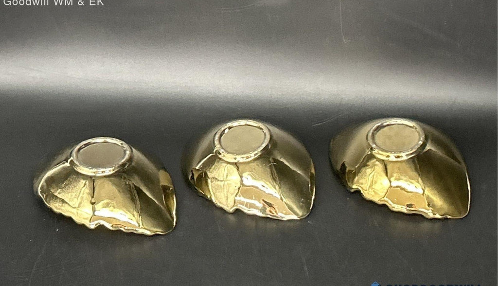 Vintage Cinderella Gold Trim Dessert Bowl Dishes with Spoons