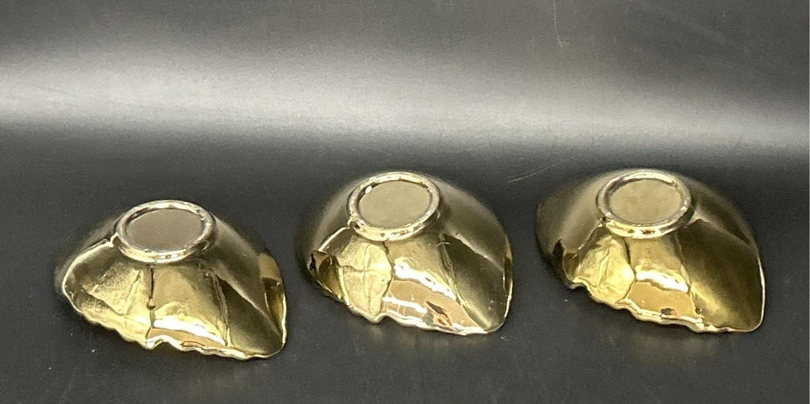 Vintage Cinderella Gold Trim Dessert Bowl Dishes with Spoons