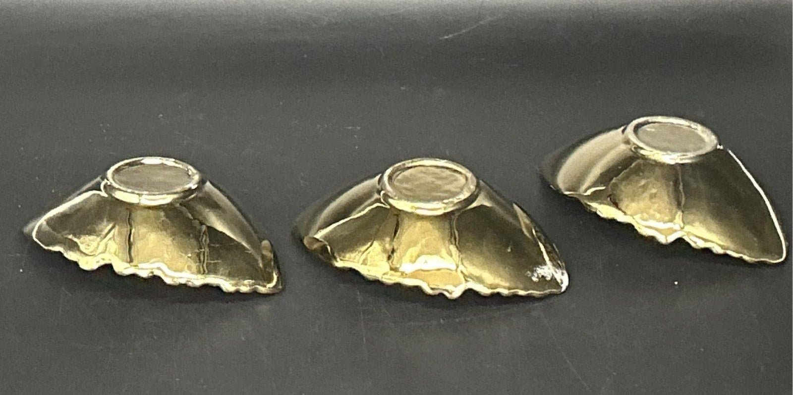 Vintage Cinderella Gold Trim Dessert Bowl Dishes with Spoons