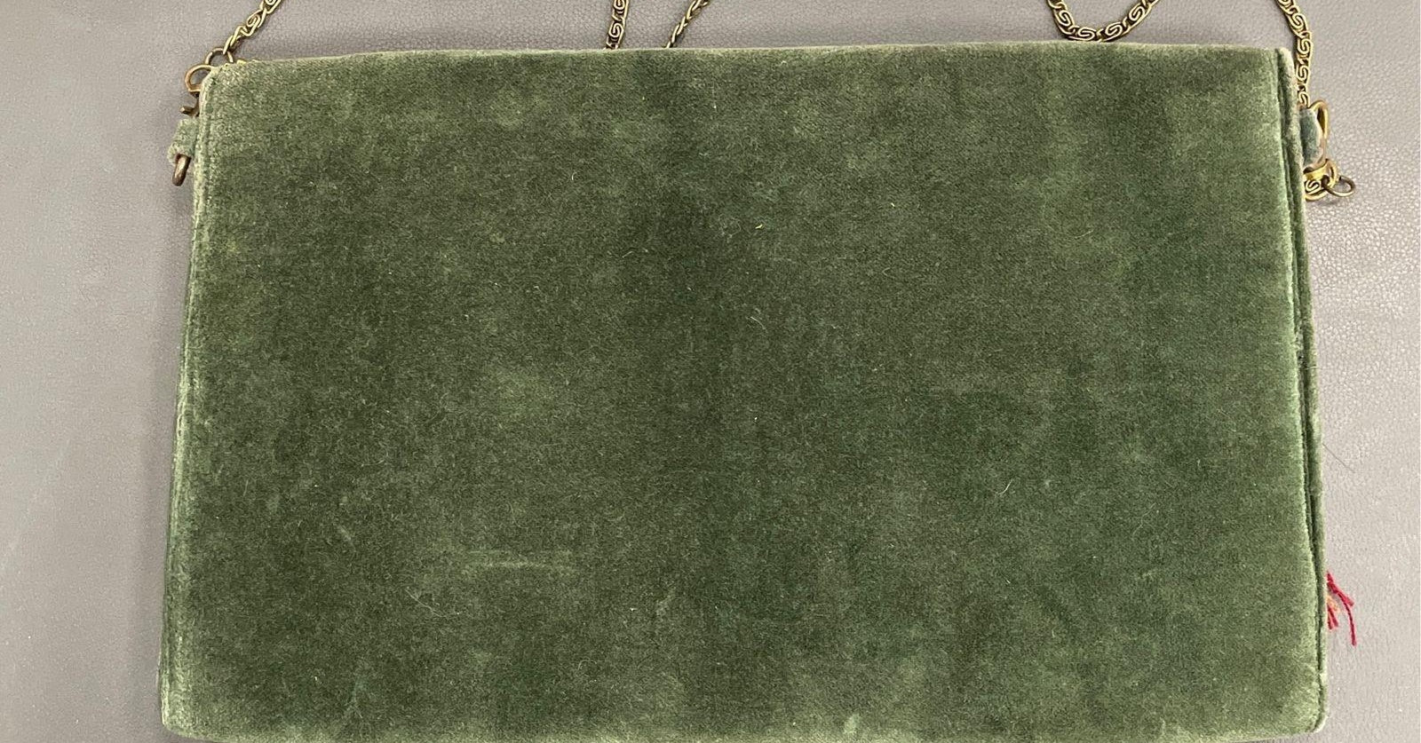 Green Velvet Beaded Bohemian Clutch Crossbody Bag, Embroidered Tassel Evening Purse