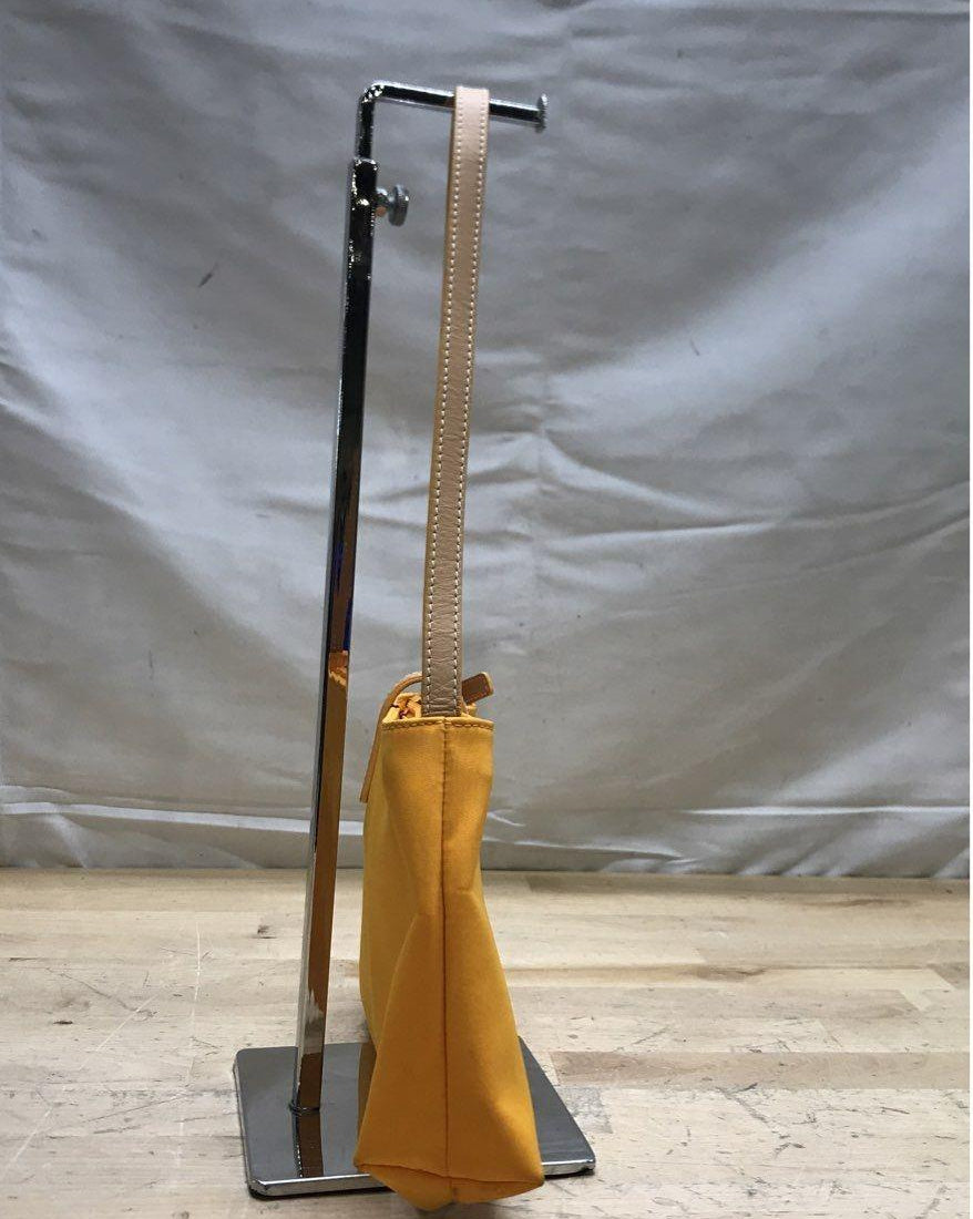 Lauren Ralph Lauren Mustard Yellow Nylon Shoulder Bag Gold Logo Everyday Purse