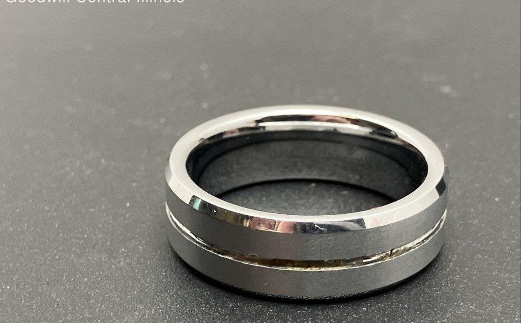 Men's Size 12 Tungsten Wedding Band Ring, 19.37g