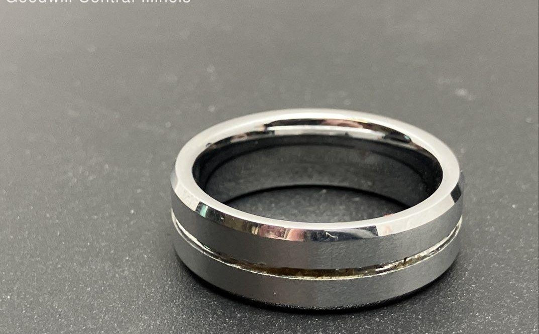 Men's Size 12 Tungsten Wedding Band Ring, 19.37g