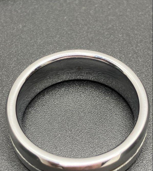 Men's Size 12 Tungsten Wedding Band Ring, 19.37g