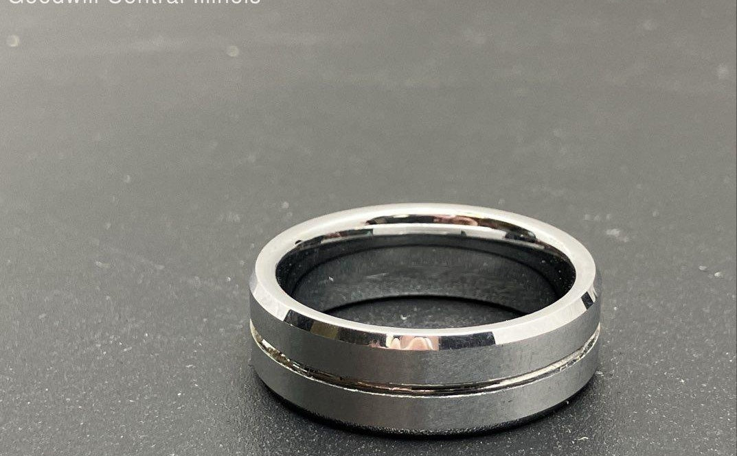 Men's Size 12 Tungsten Wedding Band Ring, 19.37g