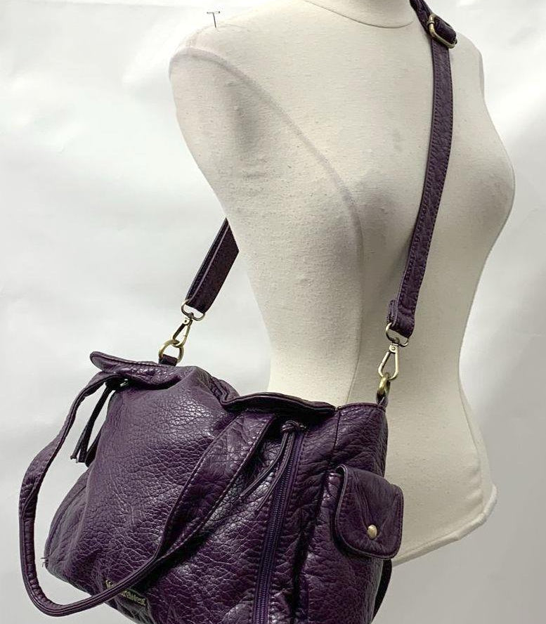 Montana West Purple Vegan Leather Satchel