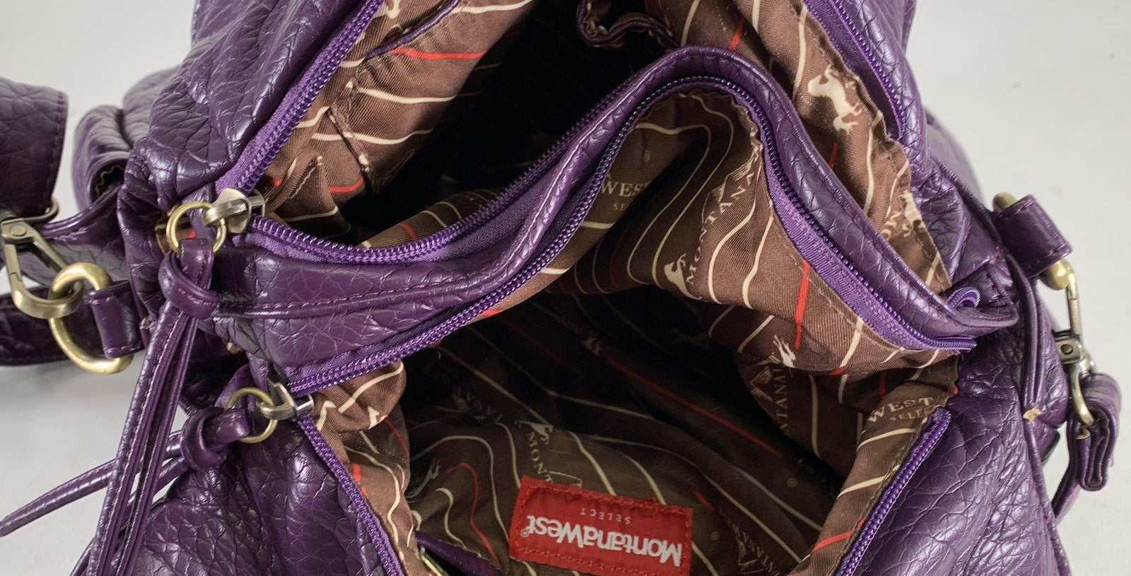 Montana West Purple Vegan Leather Satchel
