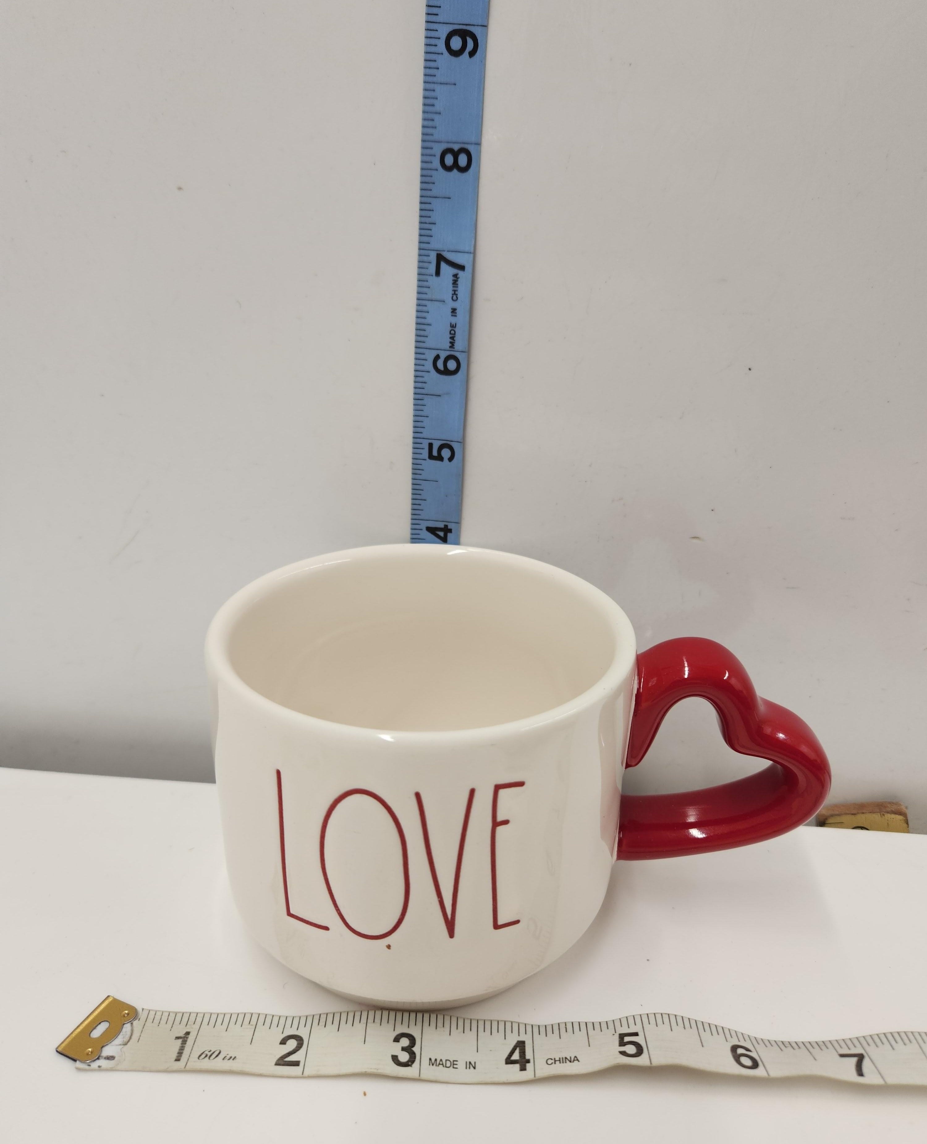 Rae Dunn Artisan Collection XOXO Love Mug & Tray Set, Valentine Coffee Cups Gift Set