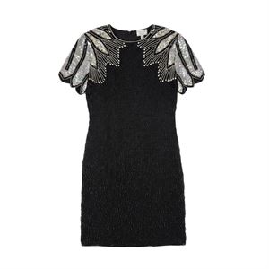 Stenay Vintage Silk Beaded Sequin Dress, Size 12