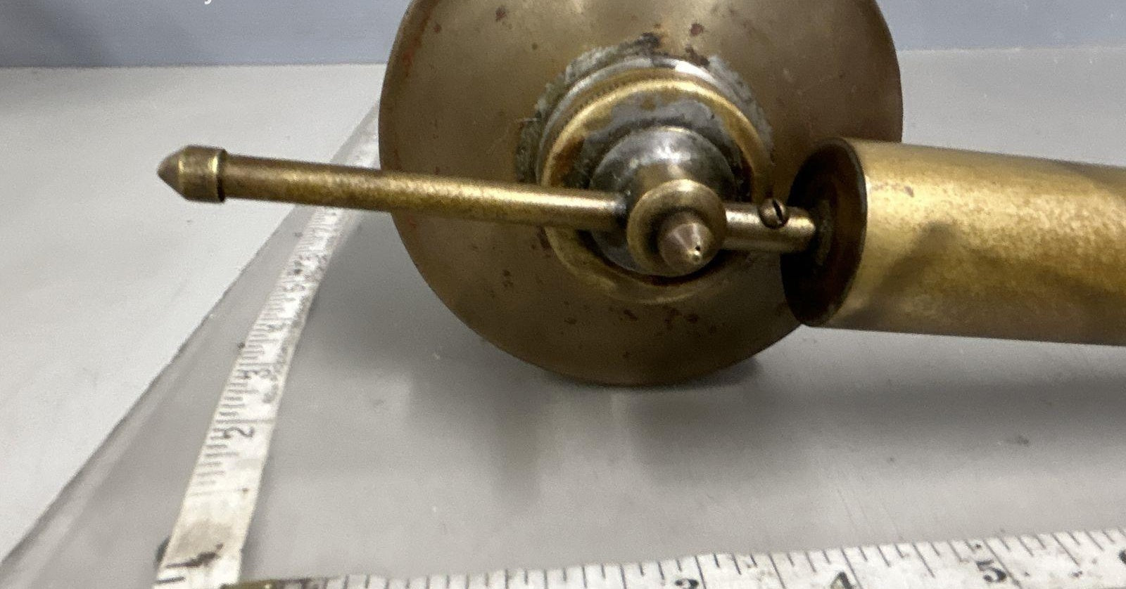 Vintage Brass Pump Sprayer with Long Wand, Cinematic Gangster Speakeasy Decor