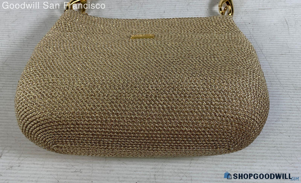Eric Javits Tan Inner Zipped Pockets Lightweight Detachable Strap Shoulder Bag