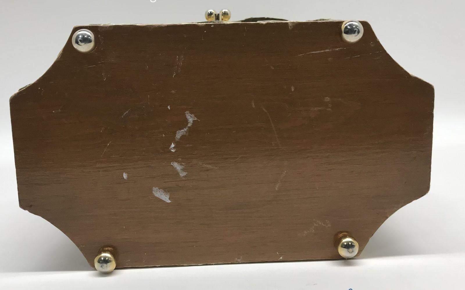Vintage Decoupage Wooden Purse