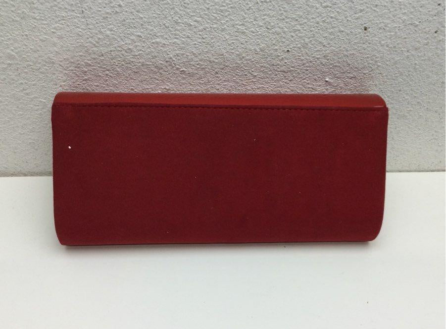 Wallyn’s Red Clutch Purse with Chain Shoulder Strap | Convertible Evening Bag