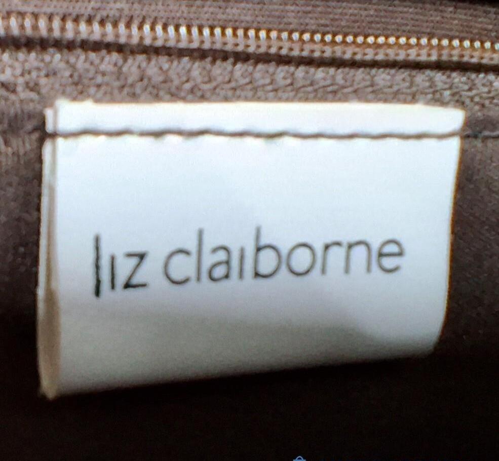 Liz Claiborne Burgundy Leather Shoulder Bag with Gold Hardware