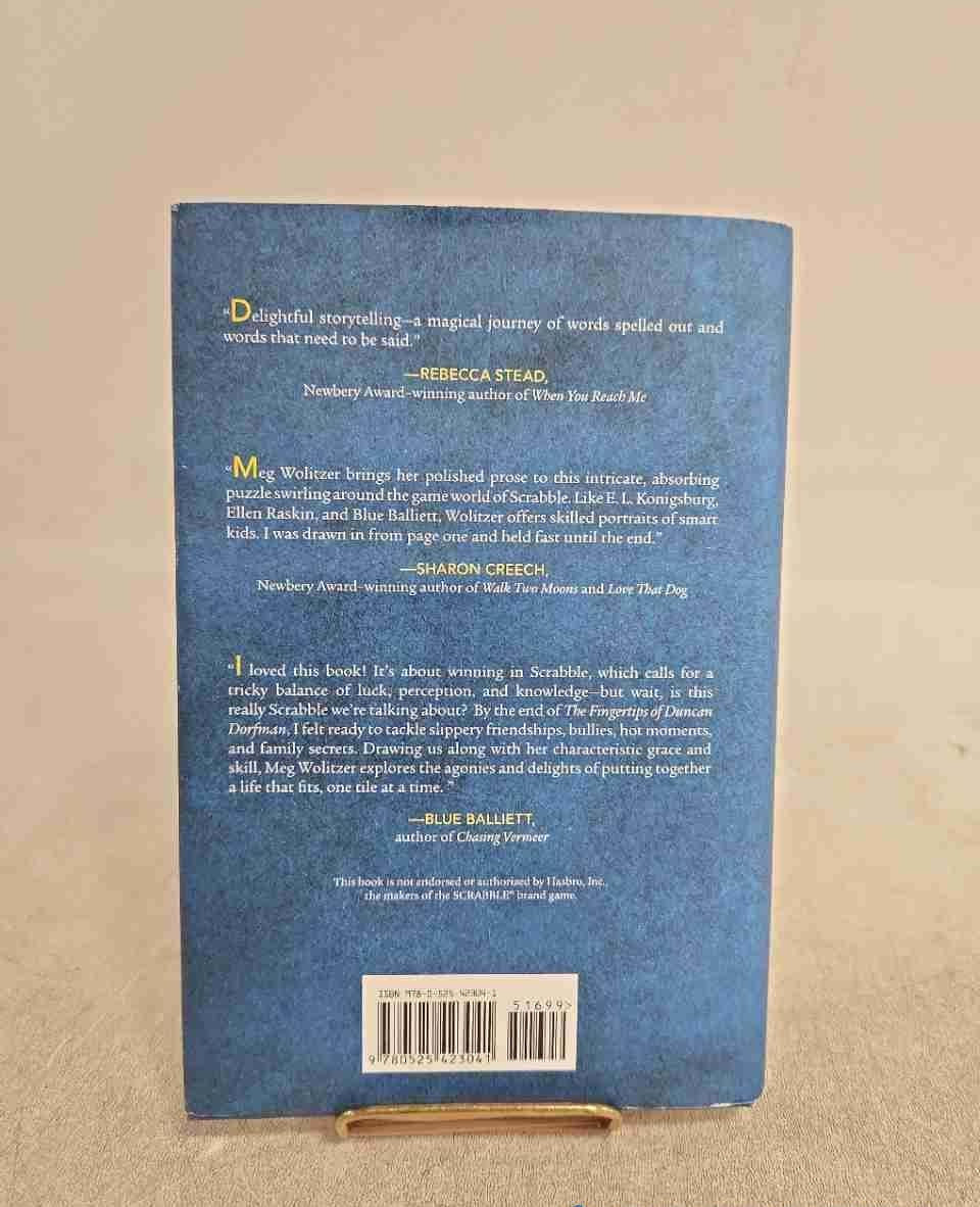 Signed The Fingertips of Duncan Dorfman by Meg Wolitzer Hardcover Book