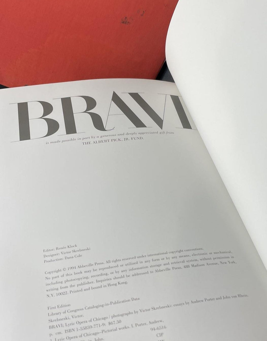 Signed Collector's Edition Bravi by Victor Skrebneski for Lyric Opera of Chicago