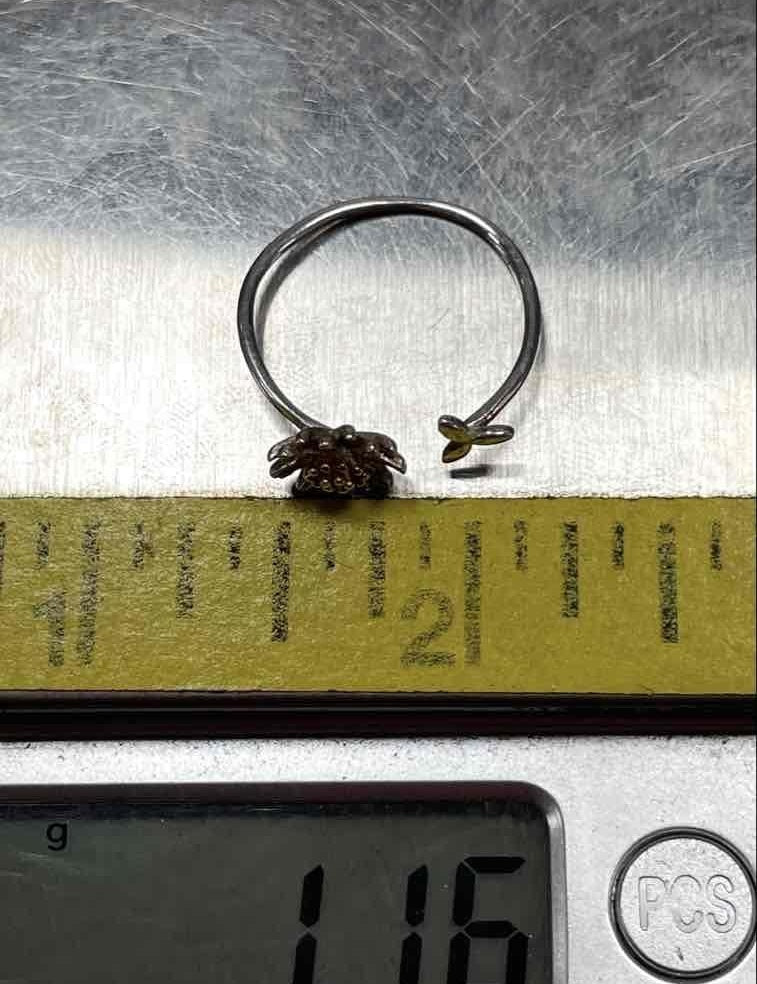 925 Silver Sunflower Ring Size 7.5