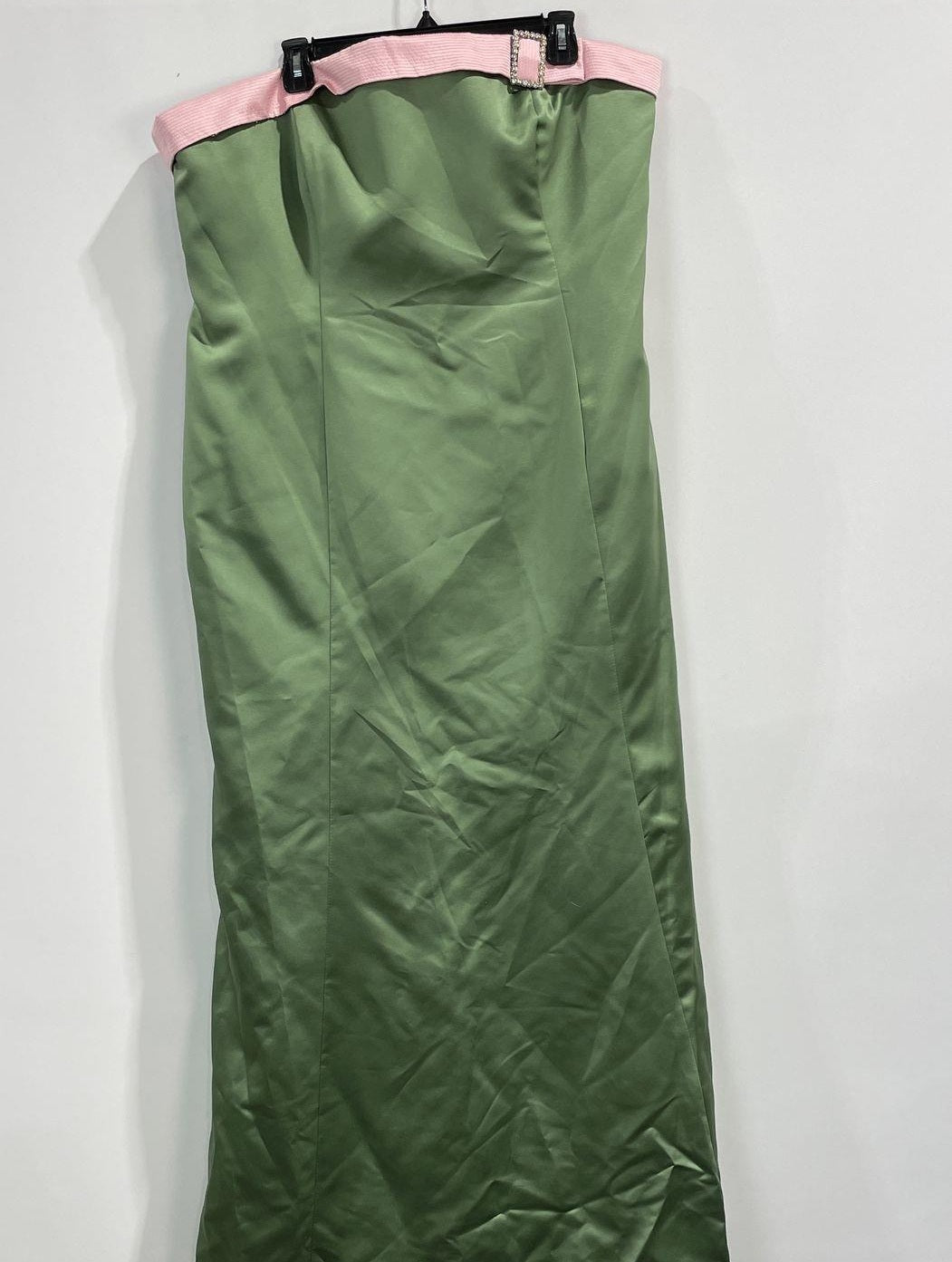 Alfred Angelo Clover Tea Rose Strapless Formal Gown Size 22W | Bridesmaid Evening Dress