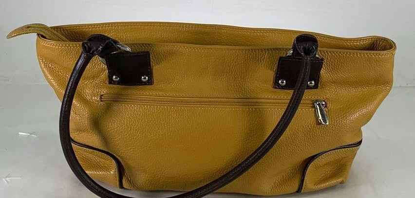 Cristina Sunflower Yellow Leather Tote