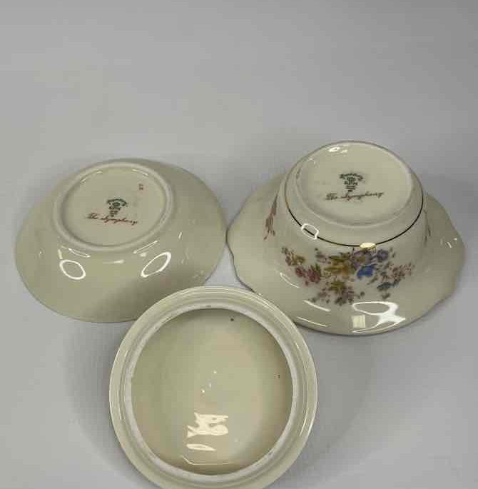 KPM Royal Ivory The Symphony Porcelain Covered Bouillon Cup and Saucer 3pc Set