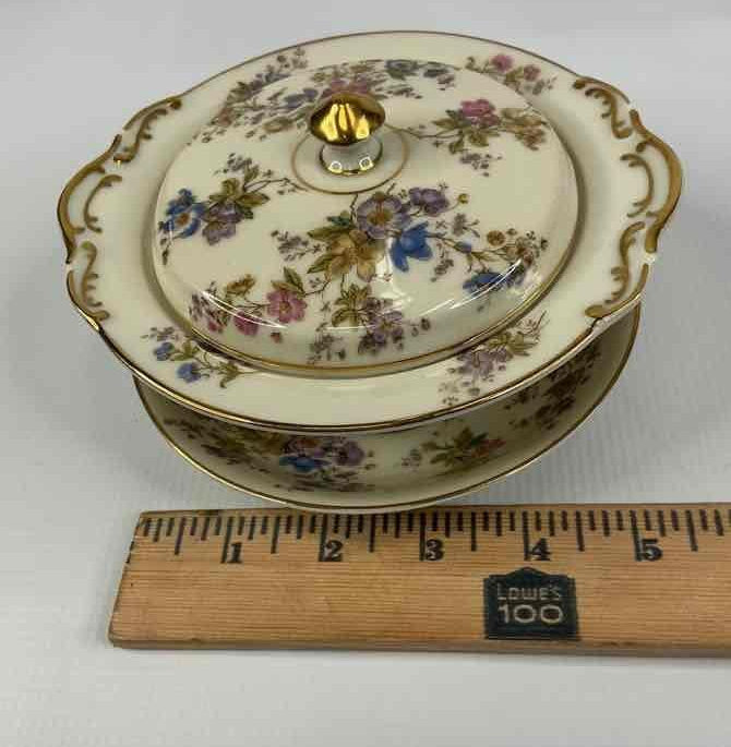 KPM Royal Ivory The Symphony Porcelain Covered Bouillon Cup and Saucer 3pc Set