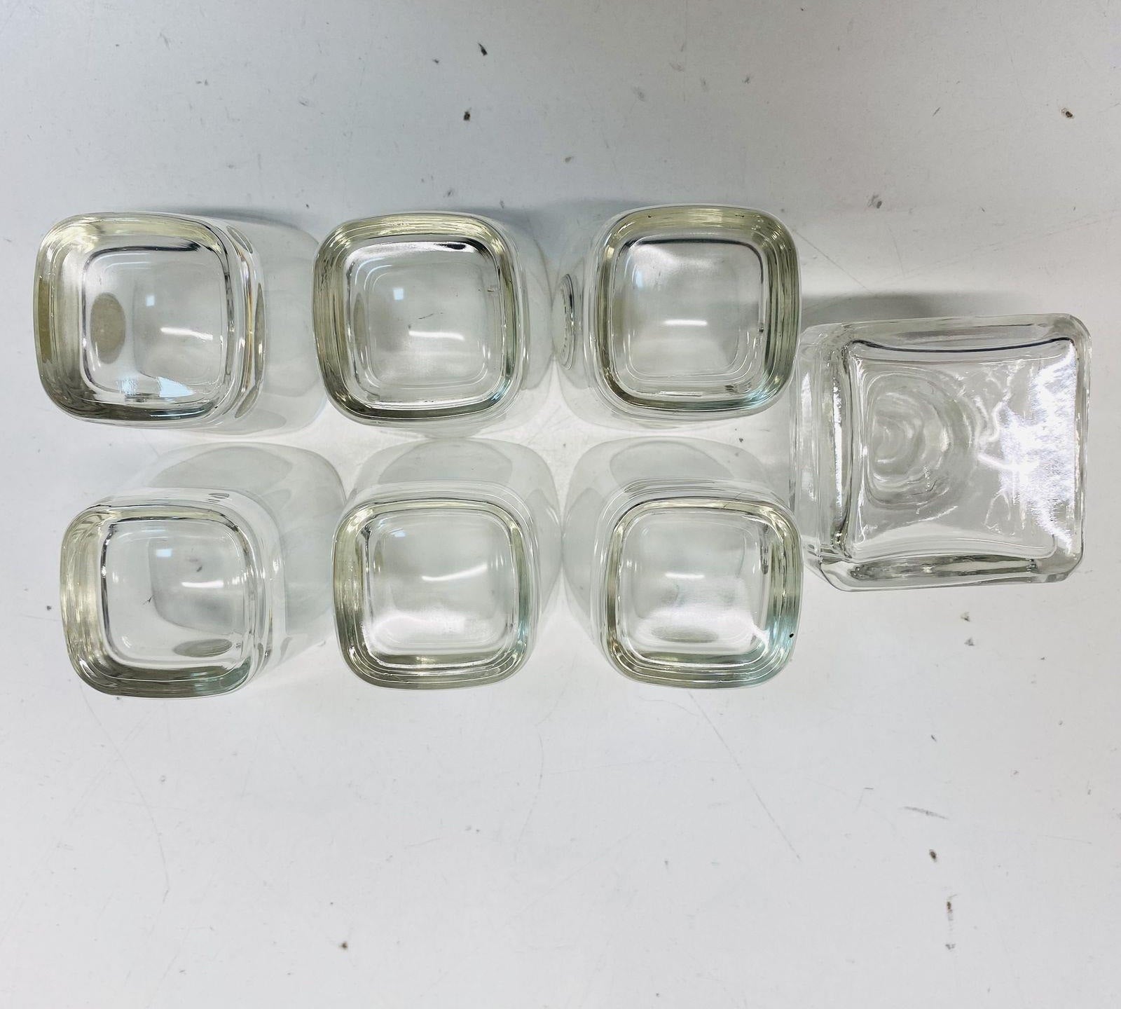 Vintage Hazorfim Buon Dia Glass Decanter and 6 Shot Glasses Gift Box Set