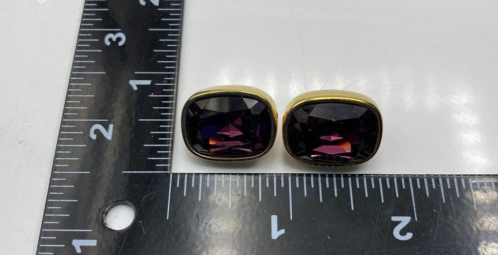 Swarovski Gold Tone Crystal Swan Clip-On Earrings, Signed 19.51g