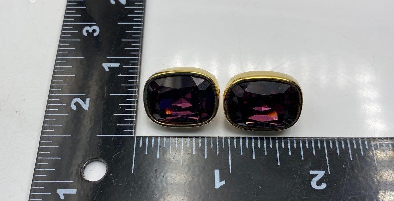 Swarovski Gold Tone Crystal Swan Clip-On Earrings, Signed 19.51g
