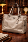 Coach F19456 Gallery Taupe Leather Tote Bag Large Designer Shoulder Handbag