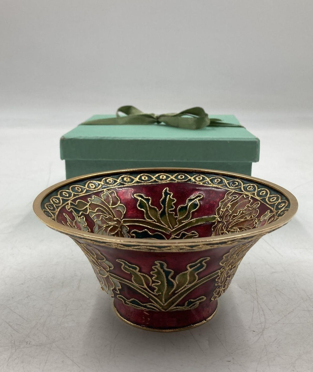 Antique Vintage Japanese Red Ornate Gold & Floral Design Bowl