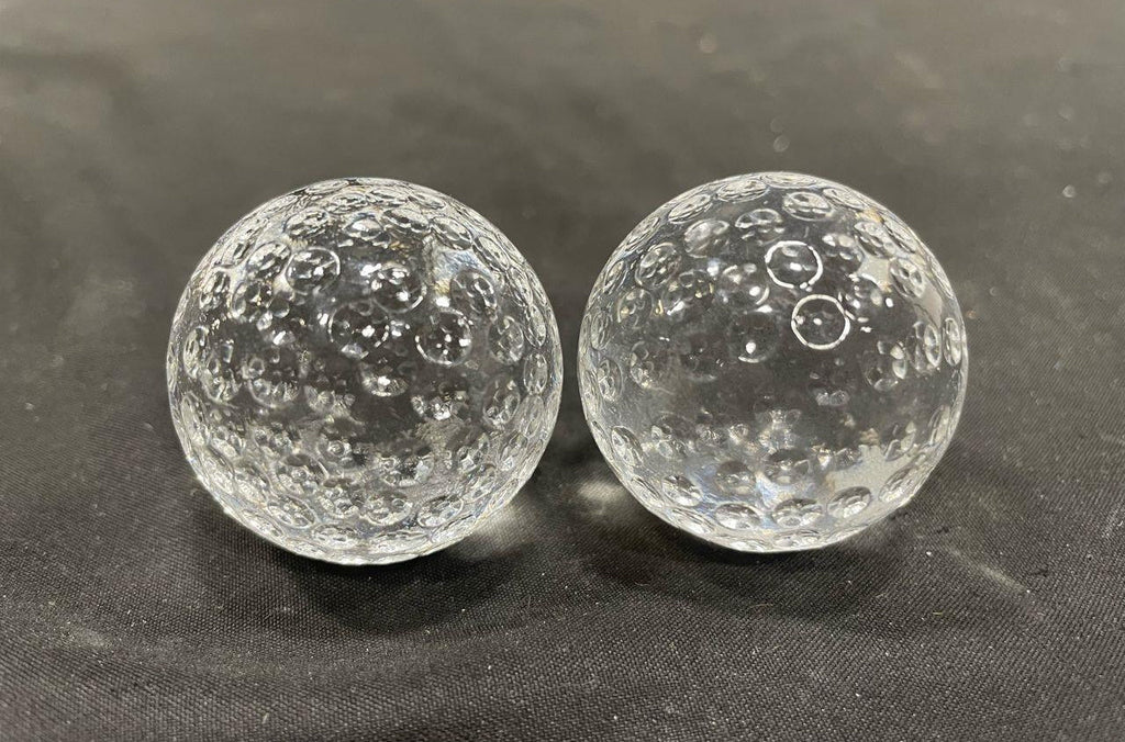 SipDark Golf Ball Style Glass Whiskey Chilling Stones 2pc Set with Wood Box