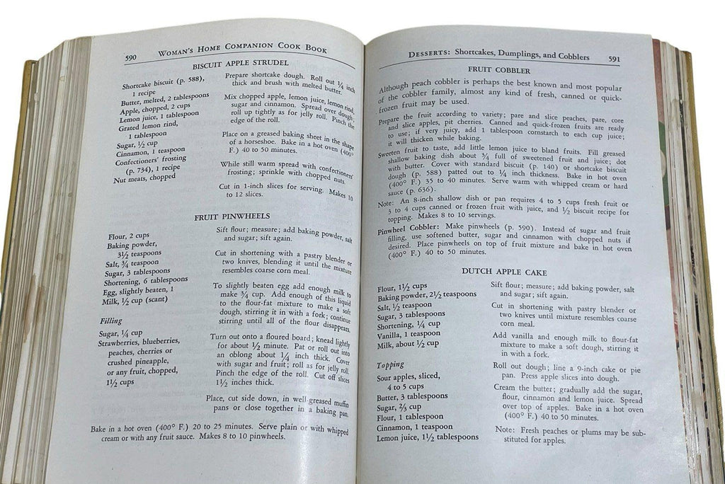 Vintage 1944 Hardcover Woman's Home Companion Cook Book