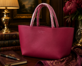 (SOLD) Salvatore Ferragamo Pink Leather Tote Bag Made in Italy