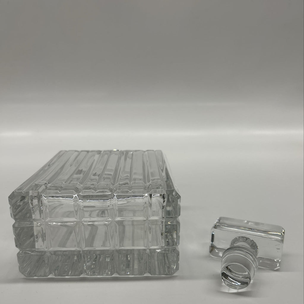 Royal Gallery 24% Lead Crystal Decanter with Stopper, Cut Glass Barware Decanter