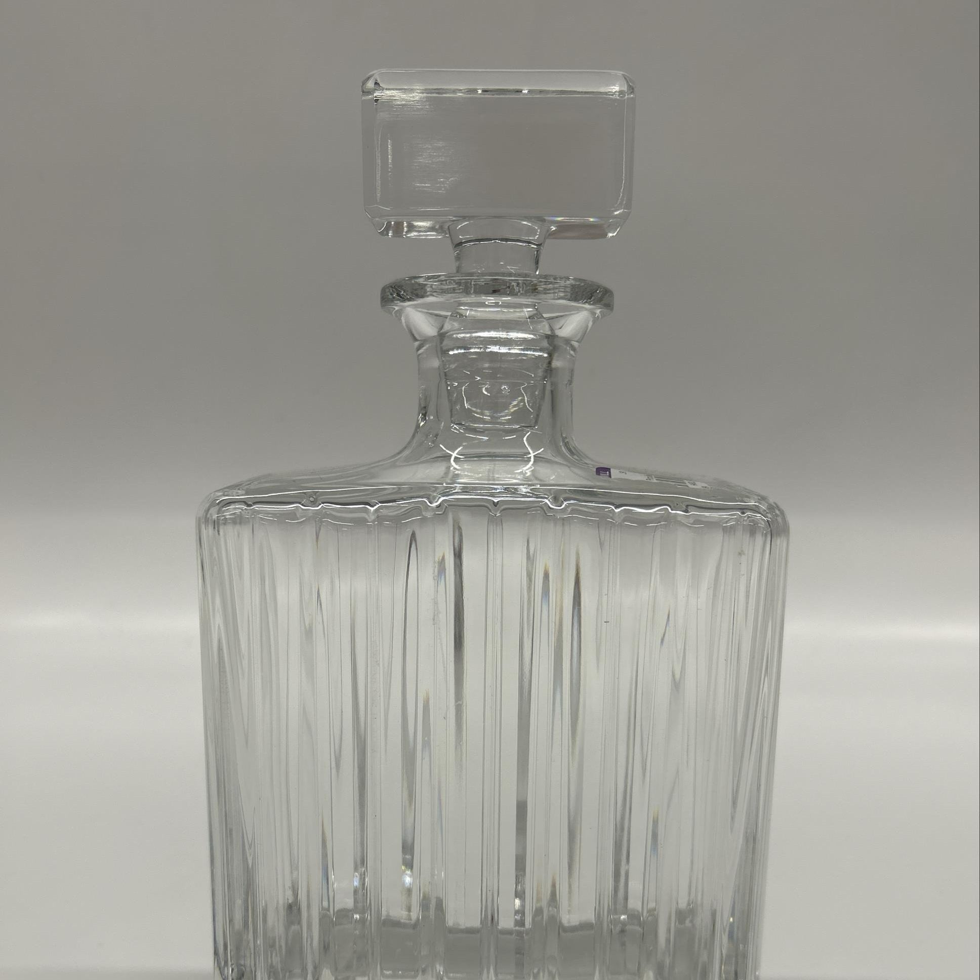 Royal Gallery 24% Lead Crystal Decanter with Stopper, Cut Glass Barware Decanter