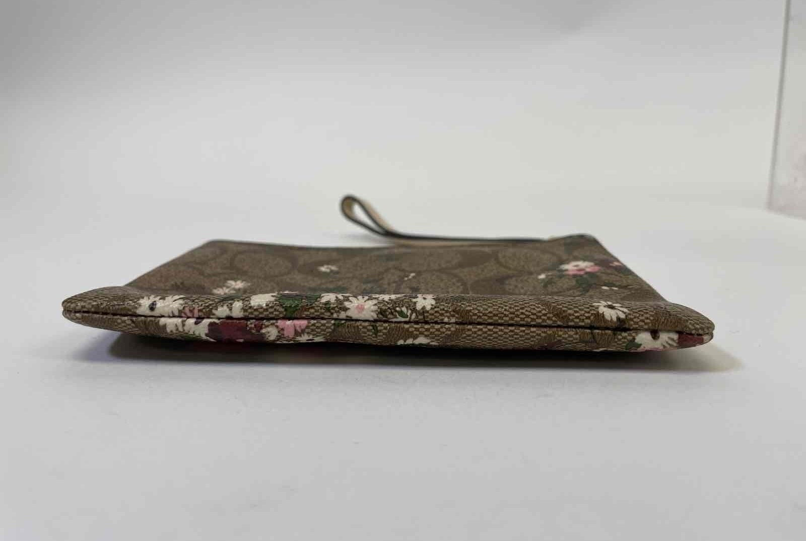 Coach Brown Floral Wristlet