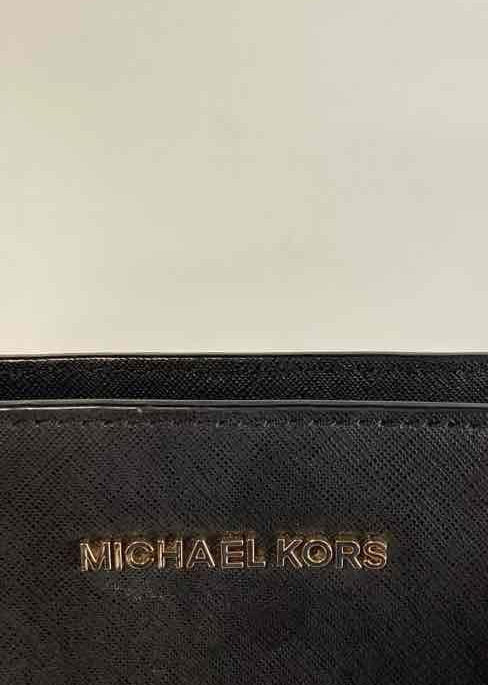 Michael Kors Jet Set Studded Black Saffiano Leather Crossbody Bag