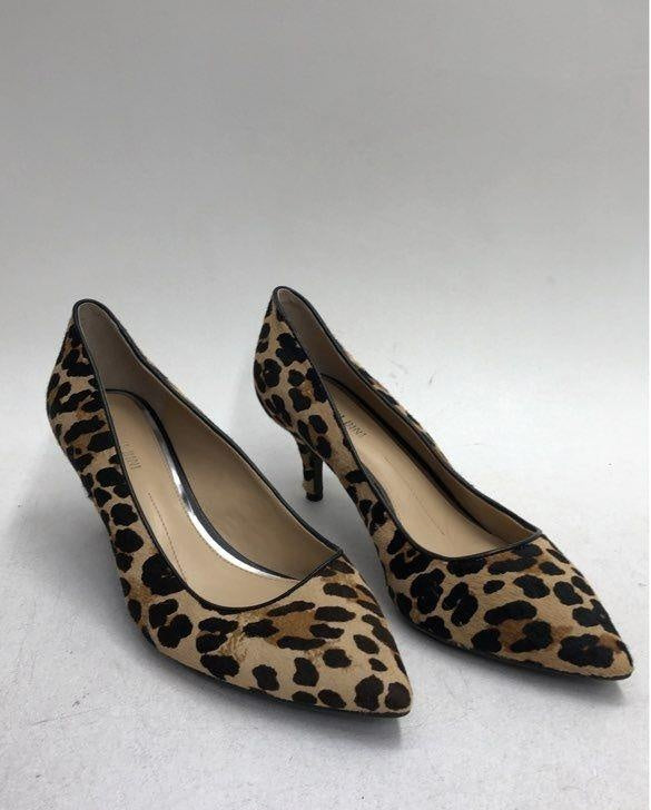 Gianni Bini Leopard Print Calf Hair Pointed Toe Kitten Heels Pumps Size 9