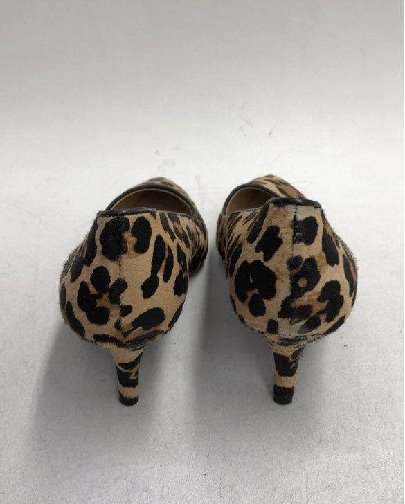 Gianni Bini Leopard Print Calf Hair Pointed Toe Kitten Heels Pumps Size 9