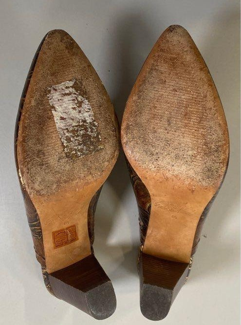 Patricia Nash Ruffina Mule Leather Pumps Women's Size 8.5