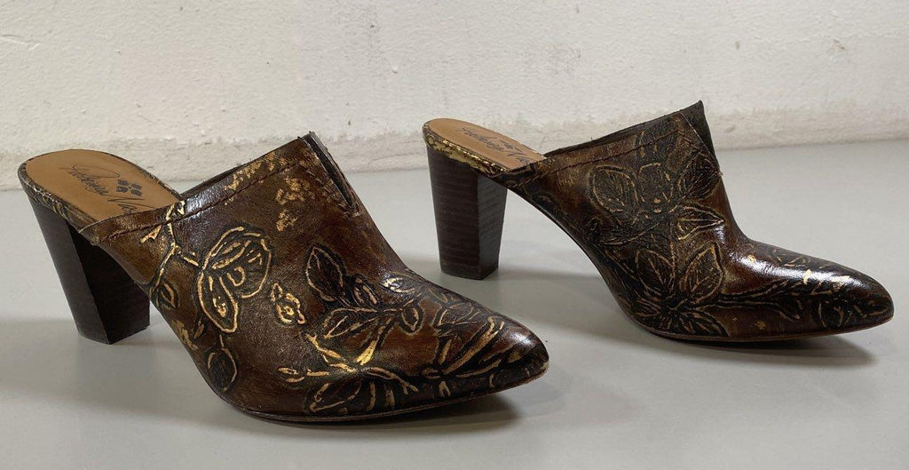 Patricia Nash Ruffina Mule Leather Pumps Women's Size 8.5