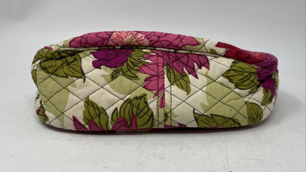 Vera Bradley Womens Multicolor Hello Dahlia Floral Print Quilted Shoulder Bag