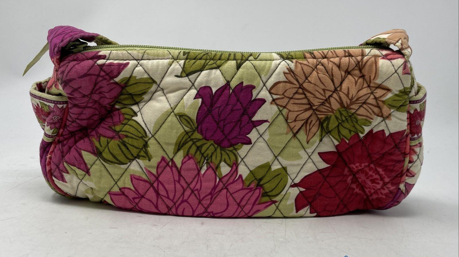 Vera Bradley Womens Multicolor Hello Dahlia Floral Print Quilted Shoulder Bag