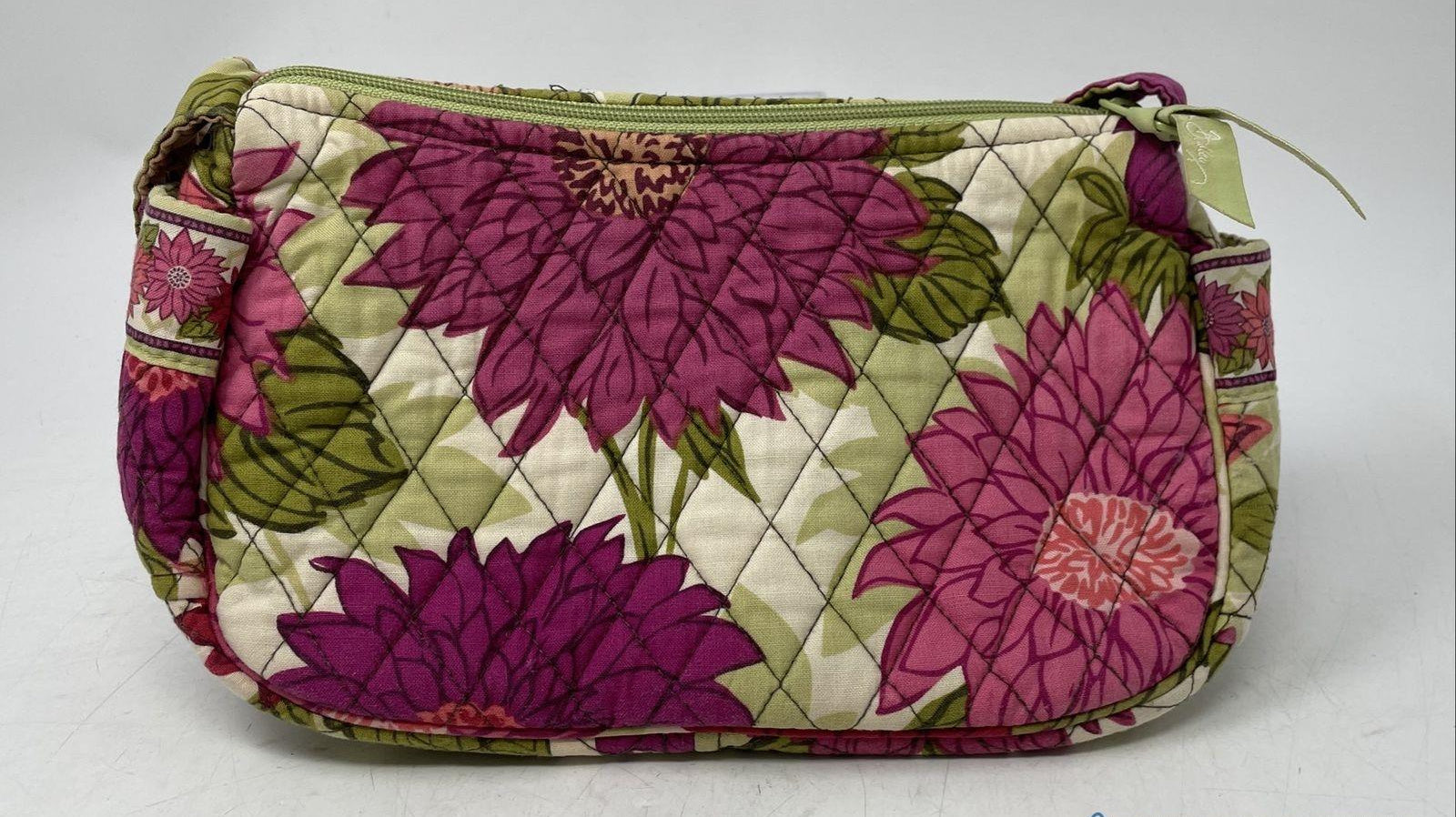 Vera Bradley Womens Multicolor Hello Dahlia Floral Print Quilted Shoulder Bag