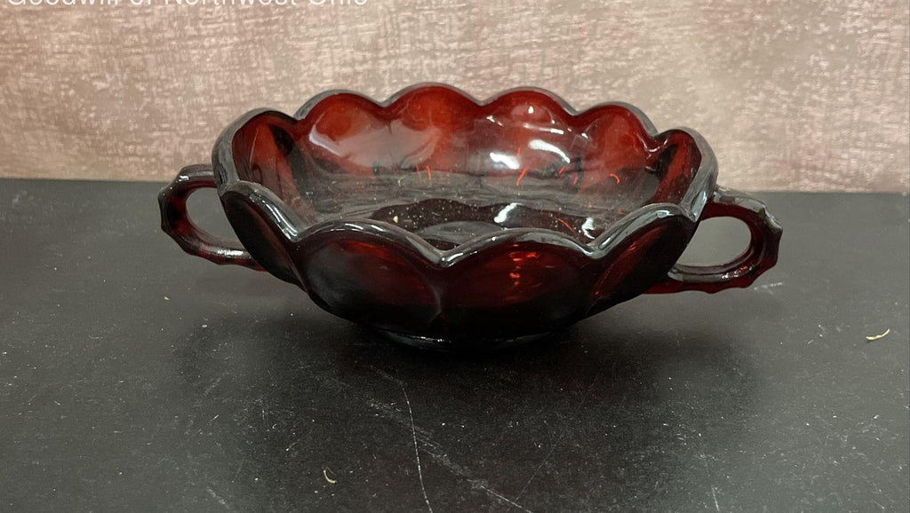 Two Handled Nappy Dish Bowl