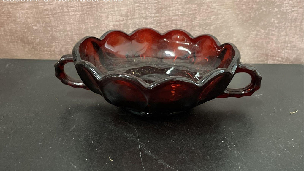 Two Handled Nappy Dish Bowl